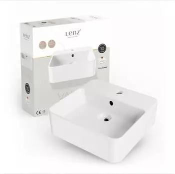 Lenz Elektronik Valea Handwaschbecken Keramik wei&szlig; 40x38,5cm (41010161)