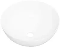 vidaXL Waschbecken Wei&szlig; 36x15 cm Keramik Rund