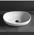 Bernstein TWA85 Aufsatzwaschbecken Mineralguss oval weiß matt 50x32x14cm (22822)