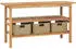 vidaXL Waschtisch Massivholz Teak, Schwarzes Marmorbecken (3096579)