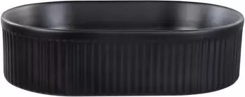 Beliani Geldo Aufsatzwaschbecken 490x310mm Keramik Schwarz (509716)