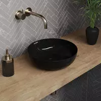 Kaldewei MIENA Waschtisch-Schale 3193, &Oslash; 31 cm, Badkeramik, 911406003701, schwarz