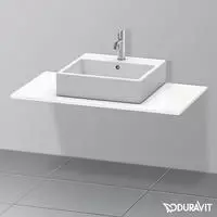 Duravit XSquare Konsole XS060E02222 100x55cm, mit 1 Ausschnitt, wei&szlig; hochglanz
