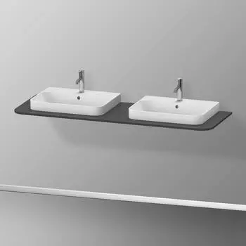 Duravit Happy D.2 Plus Konsole f&uuml;r 2 Aufsatz-/Einbauwaschtische HP032HB8080