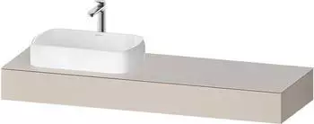 Duravit Qatego Konsolen mit Ausschnitt links 160x55 cm taupe matt (QA4806091910000)