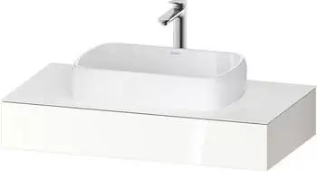 Duravit Qatego Konsolen mit Ausschnitt mittig 100x55 cm wei&szlig; hochglanz (QA4801022220000)