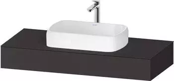 Duravit Qatego Konsolen mit Ausschnitt mittig 120x55 cm graphit supermatt (QA4802080800000)