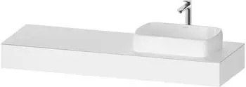 Duravit Qatego Konsolen mit Ausschnitt rechts 160x55 cm wei&szlig; matt (QA4807018180000)