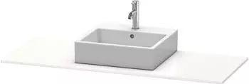 Duravit XSquare Konsole 140 cm mit einem Ausschnitt links leinen (Dekor) (XS060GL7575)