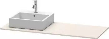 Duravit XSquare Konsole 140 cm mit einem Ausschnitt links taupe supermatt (Dekor) (XS060GL8383)