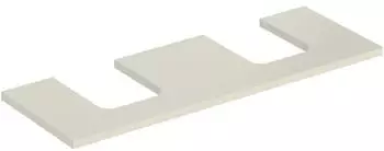 Geberit ONE Ausschnitt 2-fach f&uuml;r Aufsatzwaschtisch Schalenform 135 cm sand-grau / lackiert hochgl&auml;nzend (505.276.00.4)