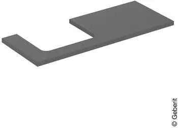 Geberit ONE Ausschnitt links f&uuml;r Aufsatzwaschtisch 120 cm lava / lackiert matt (505.305.00.3)