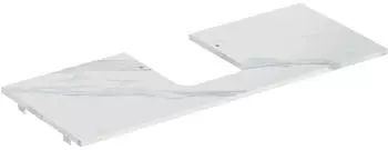 Geberit ONE Ausschnitt mittig f&uuml;r Aufsatzwaschtisch Schalenform Marmoroptik 120 cm wei&szlig; matt (505.105.00.1)