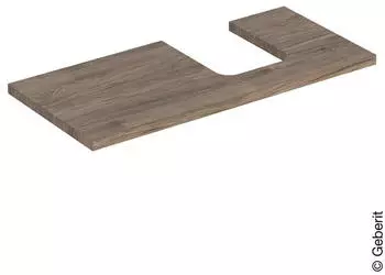 Geberit ONE Ausschnitt rechts f&uuml;r Aufsatzwaschtisch Schalenform 105 cm nussbaum hickory / melamin holzstruktur (505.314.00.6)