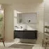 Hansgrohe Xelu Q Konsole mit Ausschnitt links 136x55 cm geschliffen 50x48 cm diamantgrau matt