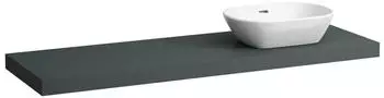 Laufen Lani Waschtischplatte, ein Ausschnitt rechts, 1570x495x65mm, H4046931122661, Verkehrsgrau