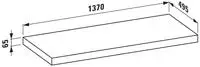 LAUFEN LANI Waschtischplatte, ohne Ausschnitt, 1370x495x65mm, H4046801122671,...