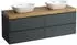 Laufen Lani Waschtischplatte wildeiche 1 Ausschnitt links und rechts 1570x495x580 mm H4065941122661 Verkehrsgrau