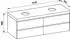 Laufen Lani Waschtischplatte wildeiche 1 Ausschnitt links und rechts 1570x495x580 mm H4065941122661 Verkehrsgrau