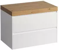LAUFEN LANI Waschtischplatte wildeiche inklusive Unterschrank, ohne Ausschnitt,