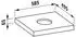 Laufen Lani Waschtischplatte, mittige Ausschnitt, 585x495x65 mm, H4046411122671, Wildeiche