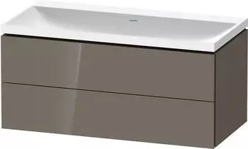 Duravit L-Cube c-shaped Badm&ouml;bel-Set 1000 mm flannel grey hochglanz/flannel grey hochglanz (LC6952N89890000)