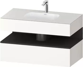 Duravit Qatego Einbauwaschtisch mit Unterbau 1000 mm wei&szlig; supermatt (QA4786080840000)