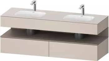 Duravit Qatego Einbauwaschtisch mit Unterbau 1600 mm taupe (QA4797043910000)