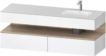 Duravit Qatego Einbauwaschtisch mit Unterbau 1600 mm wei&szlig; matt (QA4796055180000)