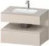 Duravit Qatego Einbauwaschtisch mit Unterbau 800 mm mit Nischenbeleuchtung taupe (QA4785083910010)