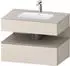 Duravit Qatego Einbauwaschtisch mit Unterbau 800 mm mit Nischenbeleuchtung taupe supermatt (QA4785043830010)