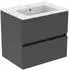 Ideal Standard Eurovit Plus Waschtisch mit Unterschrank (R0572) grau hochglanz