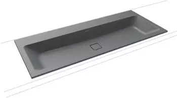 Kaldewei Cono Einbauwaschtisch 120×50cm Cool Grey 70, Perl-Effekt, ohne Hahnloch (901806003665)