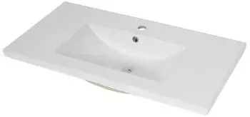 MCW MCW-D16 Waschbecken Keramik eckig wei&szlig; 920x460mm (74353)