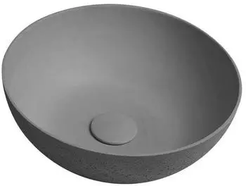 Sapho Formigo Aufsatzwaschbecken Ø39cm, ohne Überlauf, Mattgrau (FG317)