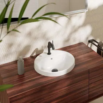 Hansgrohe Xuniva S Einbauwaschtisch rund 450x450mm wei&szlig; (60159450)