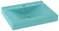 vidaXL Luxus-Waschbecken mit Hahnloch Matt-Hellgr&uuml;n 60x46 cm Keramik