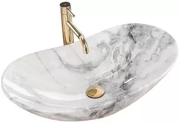 Rea Royal Aufsatzwaschbecken oval 62x36cm Stein (REA-U8596)