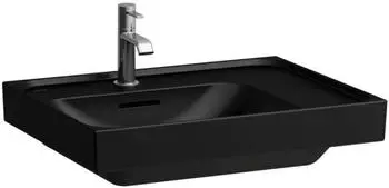 Laufen Meda Aufsatzwaschtisch, poliert, Ablage rechts, 600x460mm, Mattschwarz (H8181117161121)