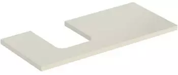 Geberit ONE Ausschnitt links f&uuml;r Aufsatzwaschtisch Schalenform 105 cm sand-grau / lackiert hochgl&auml;nzend (505.294.00.4)