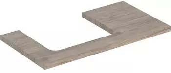 Geberit ONE Ausschnitt links f&uuml;r Aufsatzwaschtisch 90 cm nussbaum hickory / melamin holzstruktur (505.303.00.6)