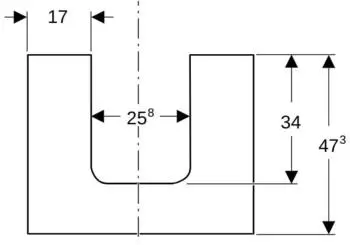 Geberit ONE Ausschnitt mittig f&uuml;r Aufsatzwaschtisch Schalenform 60 cm lava / lackiert matt (505.271.00.3)