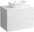 Laufen Lani Waschtischplatte weiß matt 1 Ausschnitt mittig, 785x495x580mm, H4045511122611, Weiß glänzend