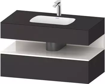 Duravit Qatego Einbauwaschtisch mit Unterbau 1000 mm graphit supermatt (QA4786022800000)