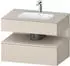 Duravit Qatego Einbauwaschtisch mit Unterbau 800 mm taupe supermatt (QA4785083830000)