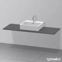 Duravit - Xsquare Konsole 060g, 1400x 550 Mm, 1 Ausschnitt Mittig,