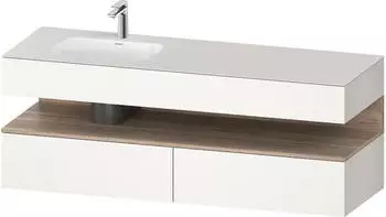 Duravit Qatego Einbauwaschtisch mit Unterbau 1600 mm wei&szlig; supermatt (QA4795055840000)