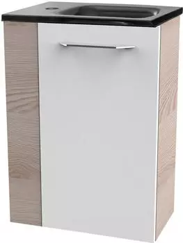 Fackelmann SBC Waschtisch mit Unterschrank, 45cm, Keramik/Holzwerkstoff (SBC)