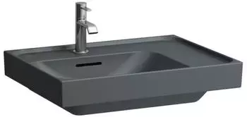 Laufen Meda Aufsatzwaschtisch, poliert, Ablage rechts, 600x460mm, 3 Hahnl&ouml;cher, ohne &Uuml;berlauf (H8181117581581)