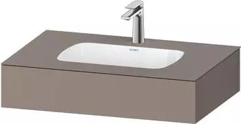 Duravit Qatego Einbauwaschtisch mit Konsole 80x55 cm basalt matt (QA4690043430000)